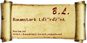 Baumstark Lóránt névjegykártya