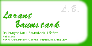 lorant baumstark business card