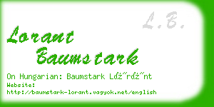 lorant baumstark business card